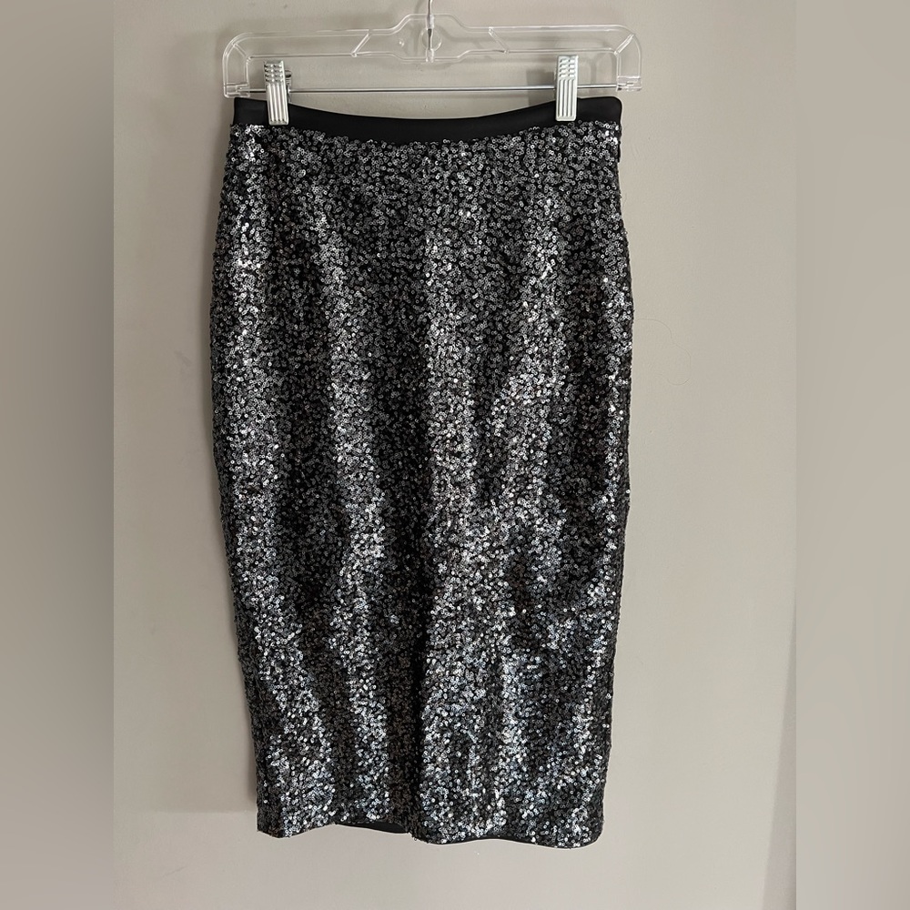 Express sequin pencil skirt